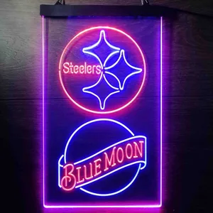 Pittsburgh Steelers Blue Moon Neon-Like LED Sign