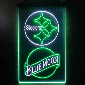 Pittsburgh Steelers Blue Moon Neon-Like LED Sign