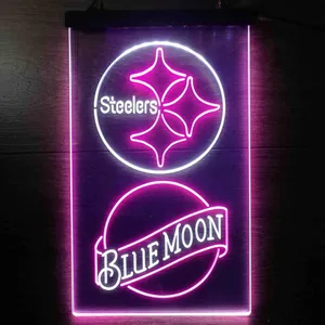 Pittsburgh Steelers Blue Moon Neon-Like LED Sign