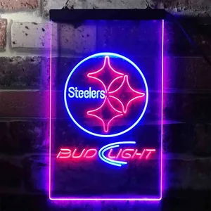 Pittsburgh Steelers Bud Light Neon-Like LED Sign