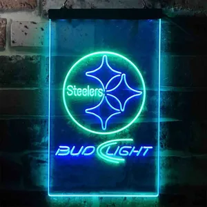 Pittsburgh Steelers Bud Light Neon-Like LED Sign