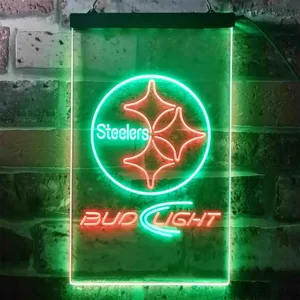 Pittsburgh Steelers Bud Light Neon-Like LED Sign