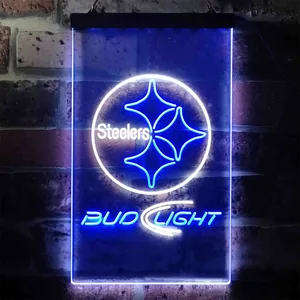 Pittsburgh Steelers Bud Light Neon-Like LED Sign