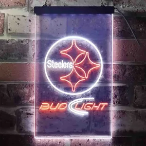 Pittsburgh Steelers Bud Light Neon-Like LED Sign