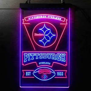 Pittsburgh Steelers EST 1933 Neon-Like LED Sign