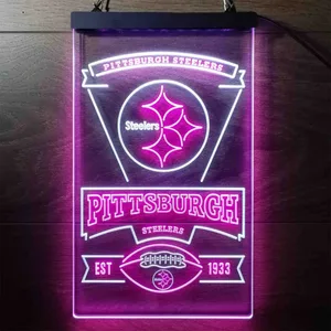 Pittsburgh Steelers EST 1933 Neon-Like LED Sign