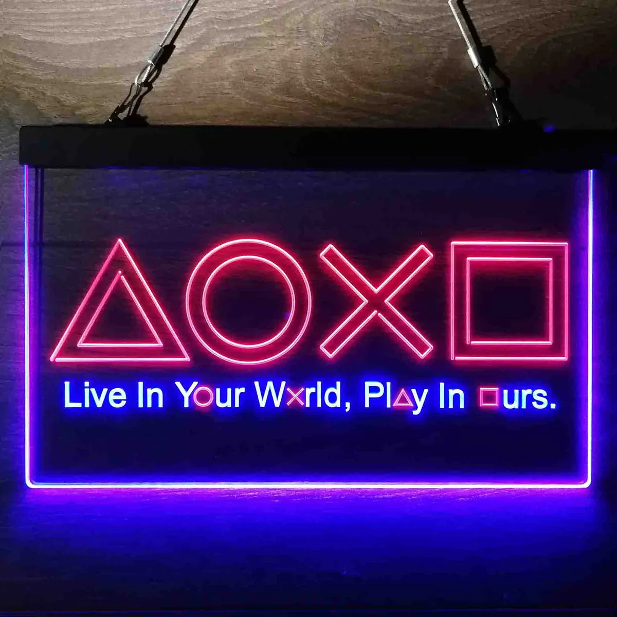 PlayStation Button Symbols Neon-Like LED Sign