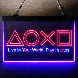 PlayStation Button Symbols Neon-Like LED Sign