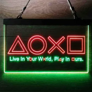 PlayStation Button Symbols Neon-Like LED Sign