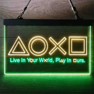 PlayStation Button Symbols Neon-Like LED Sign