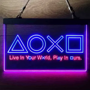 PlayStation Button Symbols Neon-Like LED Sign