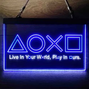 PlayStation Button Symbols Neon-Like LED Sign