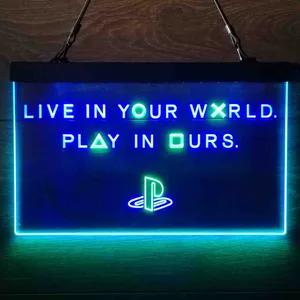 PlayStation Live In Your World Play In Ours Neon-Like LED Sign