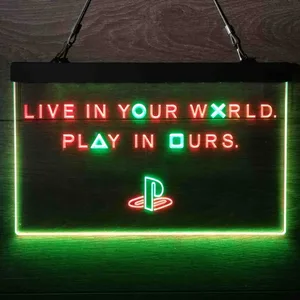 PlayStation Live In Your World Play In Ours Neon-Like LED Sign