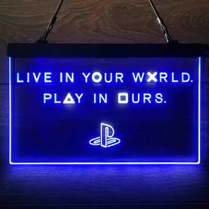 PlayStation Live In Your World Play In Ours Neon-Like LED Sign