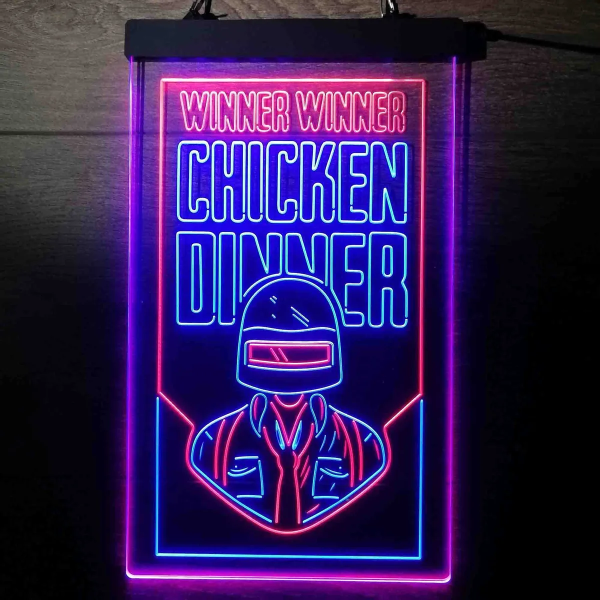 PUBG Battlegrounds Winner Winner Chicken Dinner Neon-Like LED Sign
