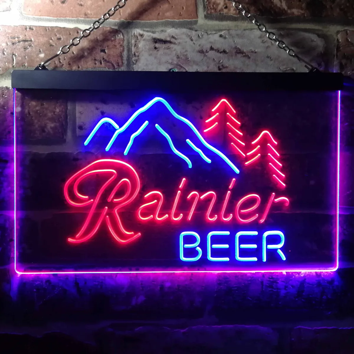 Rainier Beer Mountain Neon-Like LED Sign
