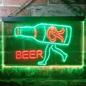 Rainier Beer Walking bottle Neon-Like LED Sign