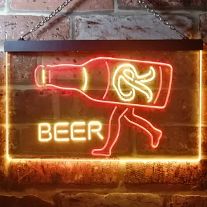 Rainier Beer Walking bottle Neon-Like LED Sign