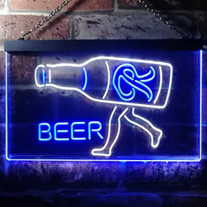 Rainier Beer Walking bottle Neon-Like LED Sign