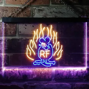 Rat Fink Fire Flame Neon-Like LED Sign