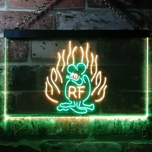 Rat Fink Fire Flame Neon-Like LED Sign