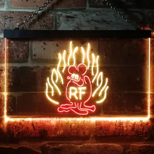 Rat Fink Fire Flame Neon-Like LED Sign