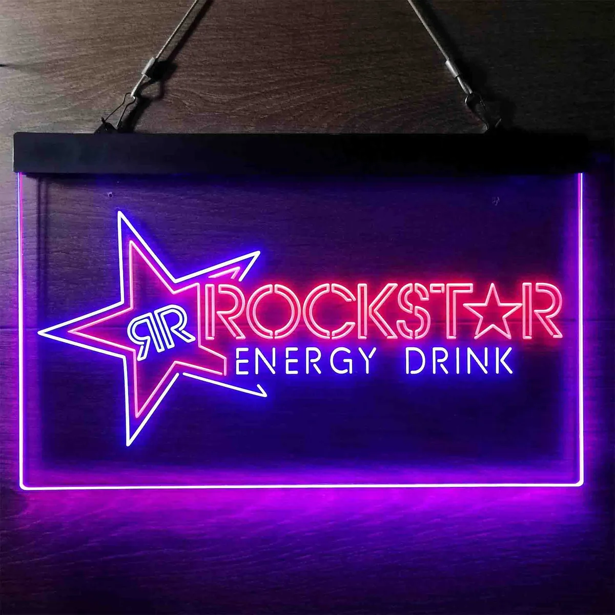 Rockstar Energy Drink RR Logo 2 Neon-Like LED Sign