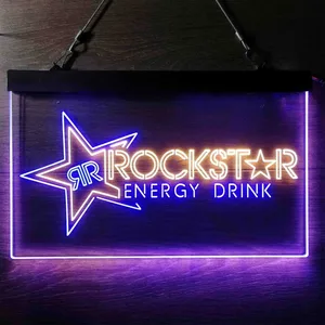 Rockstar Energy Drink RR Logo 2 Neon-Like LED Sign