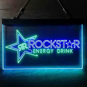 Rockstar Energy Drink RR Logo 2 Neon-Like LED Sign
