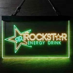 Rockstar Energy Drink RR Logo 2 Neon-Like LED Sign