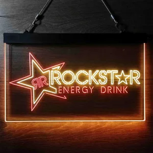 Rockstar Energy Drink RR Logo 2 Neon-Like LED Sign
