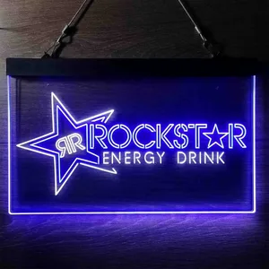 Rockstar Energy Drink RR Logo 2 Neon-Like LED Sign