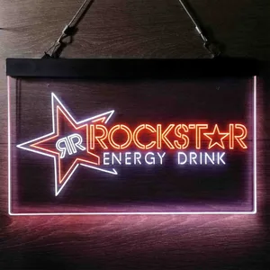 Rockstar Energy Drink RR Logo 2 Neon-Like LED Sign