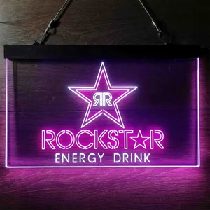 Rockstar Energy Drink RR Logo Neon-Like LED Sign