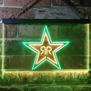 Rockstar Energy - RR Star Logo Neon-Like LED Sign