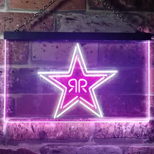 Rockstar Energy - RR Star Logo Neon-Like LED Sign