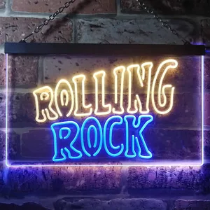Rolling Rock Banner Neon-Like LED Sign