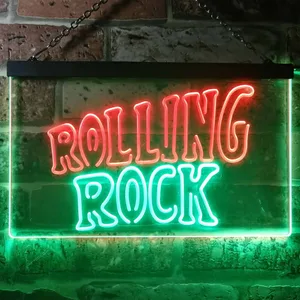 Rolling Rock Banner Neon-Like LED Sign