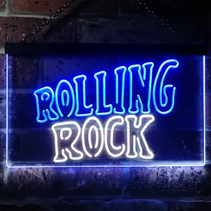 Rolling Rock Banner Neon-Like LED Sign