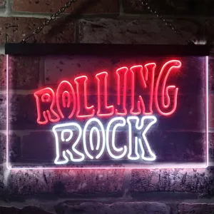 Rolling Rock Banner Neon-Like LED Sign