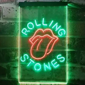 Rolling Stones Tongue Lips Neon-Like LED Sign