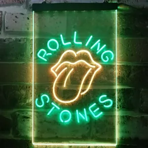 Rolling Stones Tongue Lips Neon-Like LED Sign
