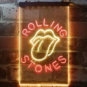 Rolling Stones Tongue Lips Neon-Like LED Sign