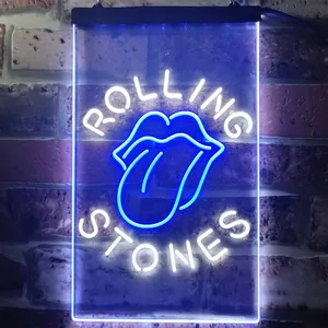 Rolling Stones Tongue Lips Neon-Like LED Sign