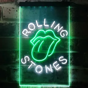 Rolling Stones Tongue Lips Neon-Like LED Sign