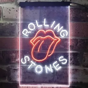 Rolling Stones Tongue Lips Neon-Like LED Sign