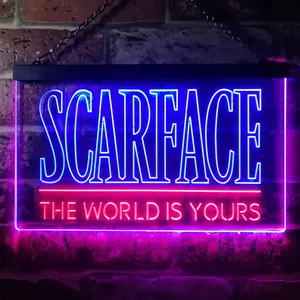Scarface The World Is Yours Neon-Like LED Sign