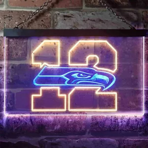Seattle Seahawks 12th man Neon-Like LED Sign
