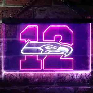 Seattle Seahawks 12th man Neon-Like LED Sign